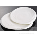 dinnerwar manufacturer logo decorated classical round hand-made customized brand customised plate